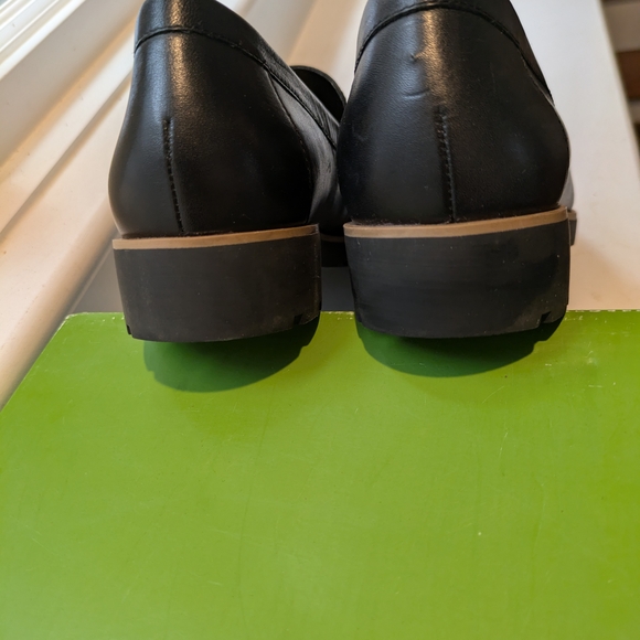 Kate Spade Black Leather Loafers 8M Kolby - Picture 2 of 12